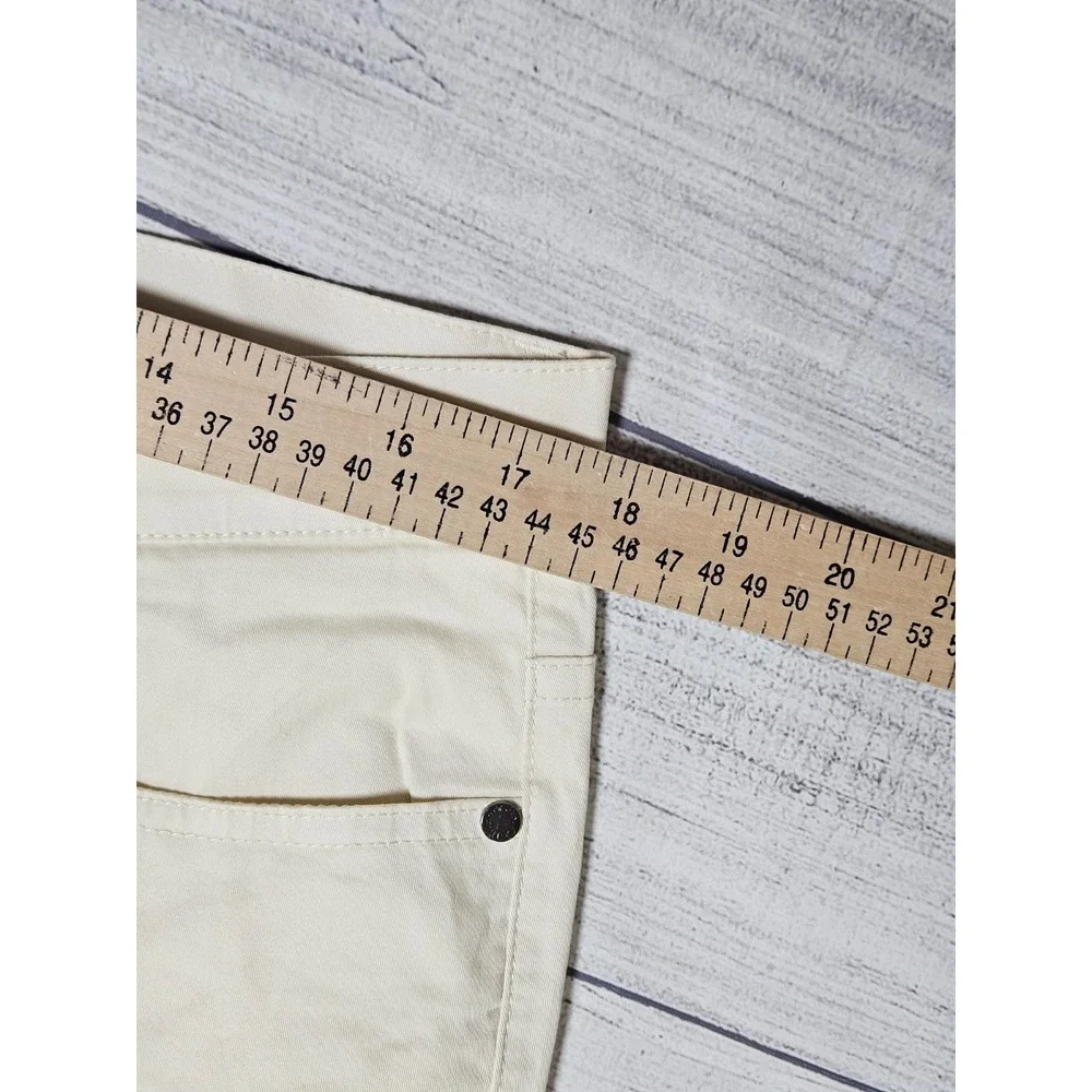 NWT Collars & Co CEO Chino Mens 34x32 Cream‎ Five Pocket Cotton Stretch Pants